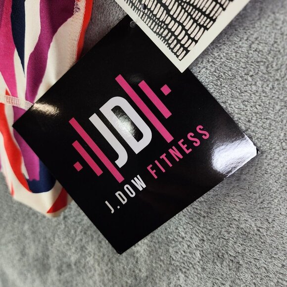 Womens J. Dow Fitness Active Crop Top short sleeve Geometric multicolor Size XL - Picture 4 of 9